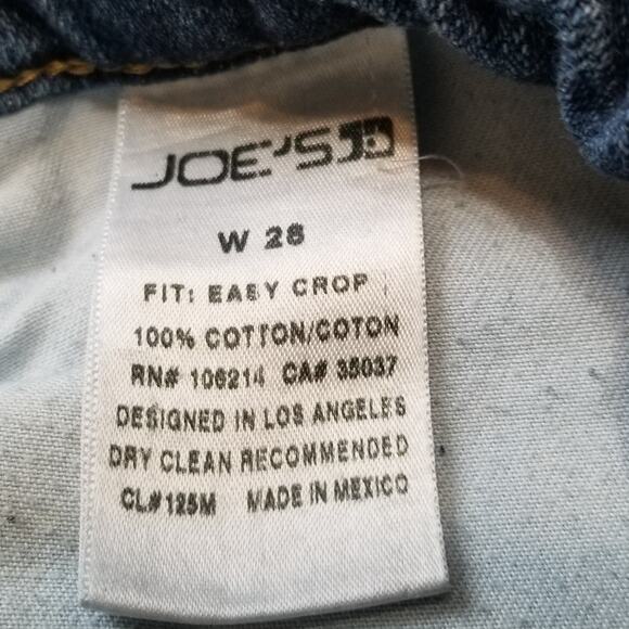 Joe's Jeans Women's Easy Crop Straight Leg Size W 28 Medium Wash 5 Pocket - Picture 8 of 10